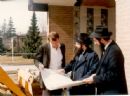 RZ and Rabbi Grossbaum from Chabad Lubavitch with a contractor at 18 Rockford